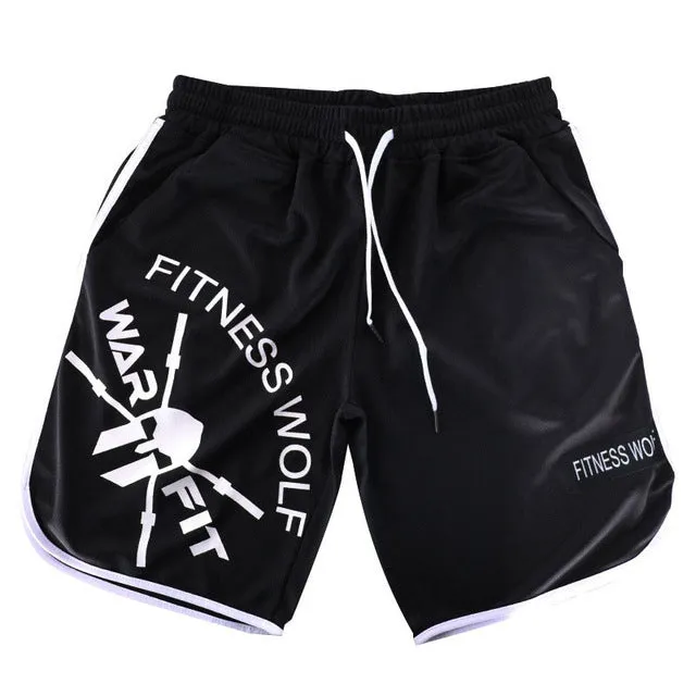 2018 running shorts men quick dry Skull print gym jogging shorts for men
