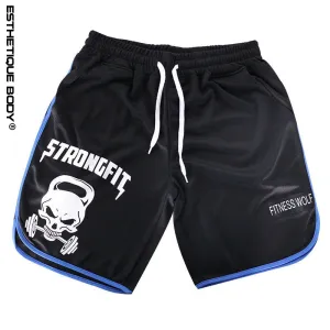2018 running shorts men quick dry Skull print gym jogging shorts for men