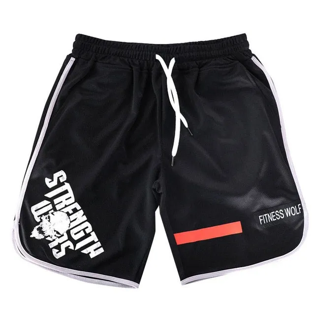 2018 running shorts men quick dry Skull print gym jogging shorts for men