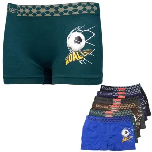 3 Knocker Seamless Boys Boxer Briefs Spandex Kids Shorts Soft Underwear Size L