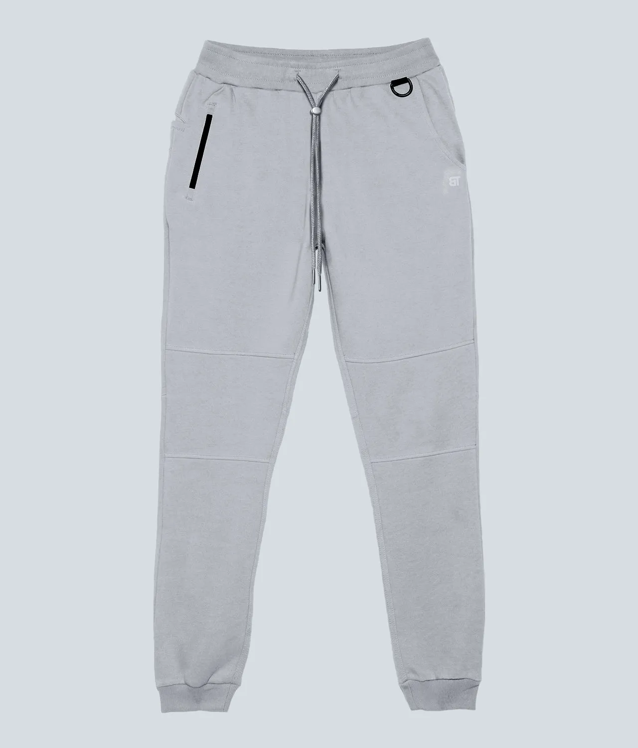 Born Tough Core Fit Zippered Gray Running Jogger Pants for Men