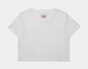 Carine Crop Womens T-Shirt (White)