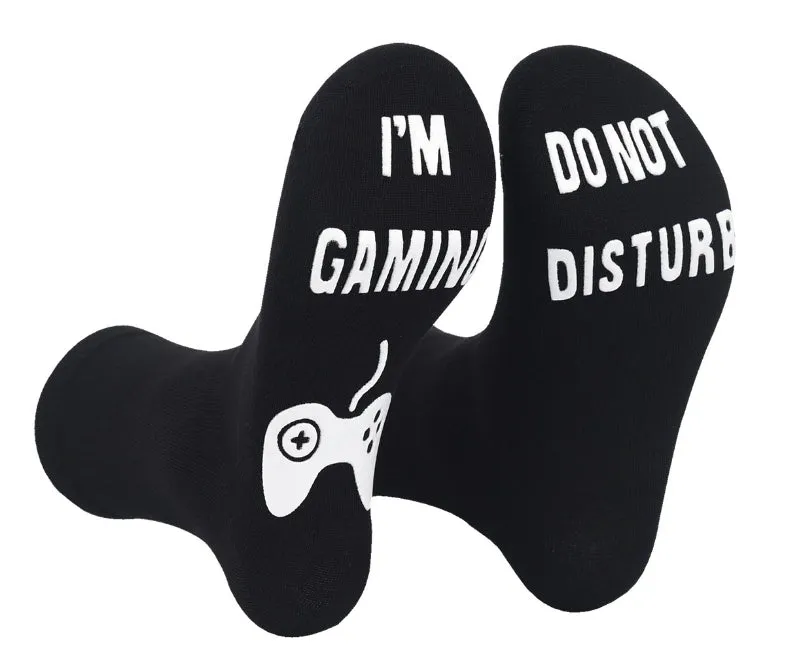 Do Not Disturb I'm Gaming Socks Novelty Cotton Funny Socks Gifts For Men Women