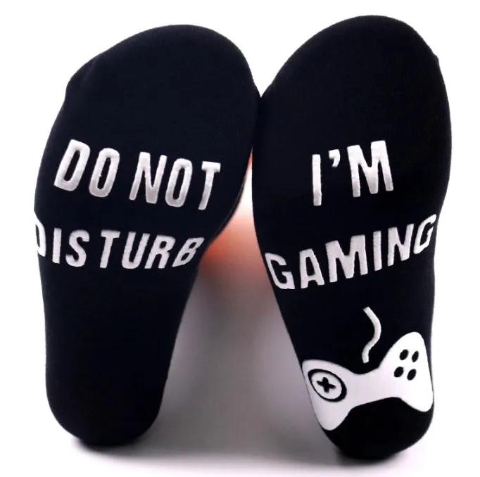 Do Not Disturb I'm Gaming Socks Novelty Cotton Funny Socks Gifts For Men Women