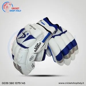 DS D 1.0 White/Blu Batting Gloves Youth