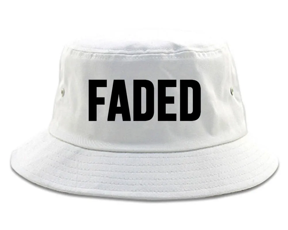 Faded Marijuana Weed Print Bucket Hat