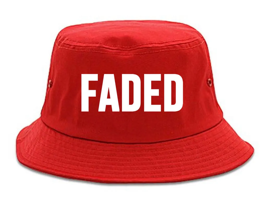 Faded Marijuana Weed Print Bucket Hat
