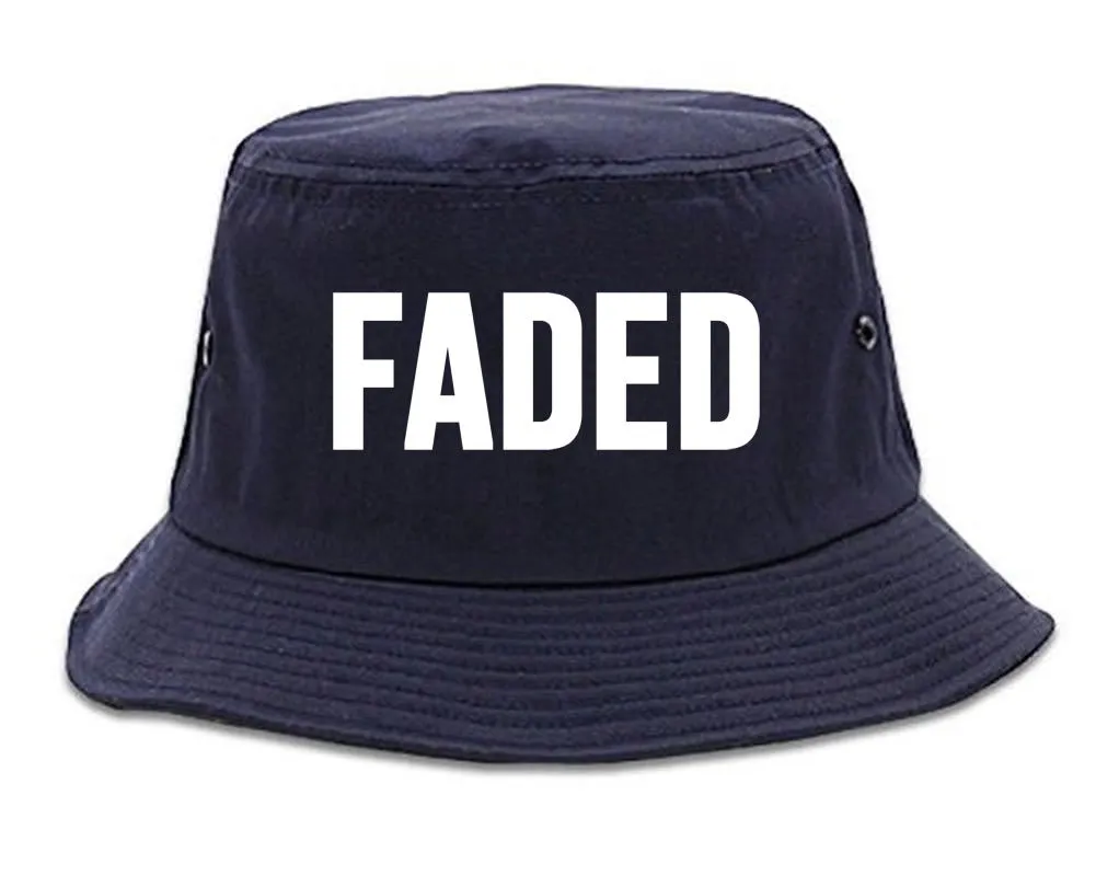 Faded Marijuana Weed Print Bucket Hat