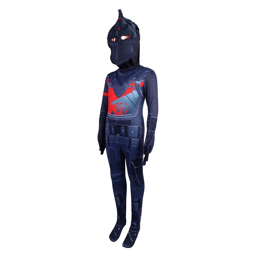 Fortnite Boy Black Knight Costume Jumpsuit for Kids