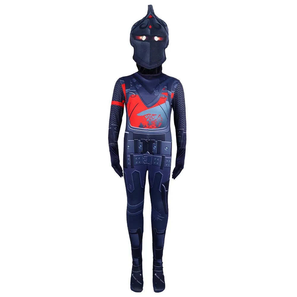 Fortnite Boy Black Knight Costume Jumpsuit for Kids
