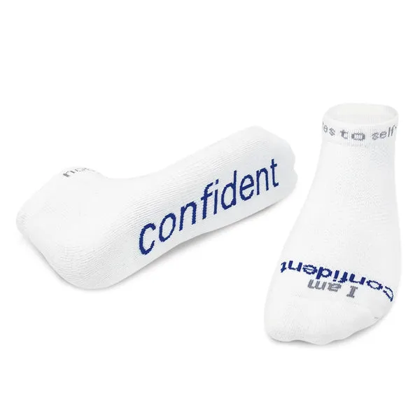 'I am confident'® white low-cut socks