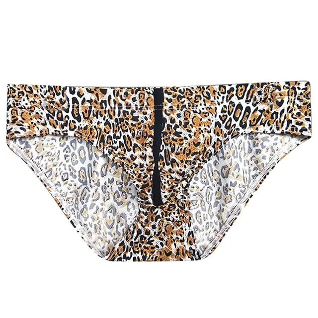 Men Patchwork Print Flat Bikini