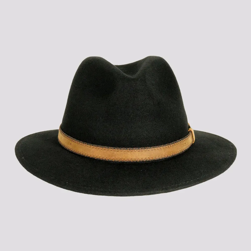 Moab | Mens Crushable Wool Felt Safari Hat with Leather Band