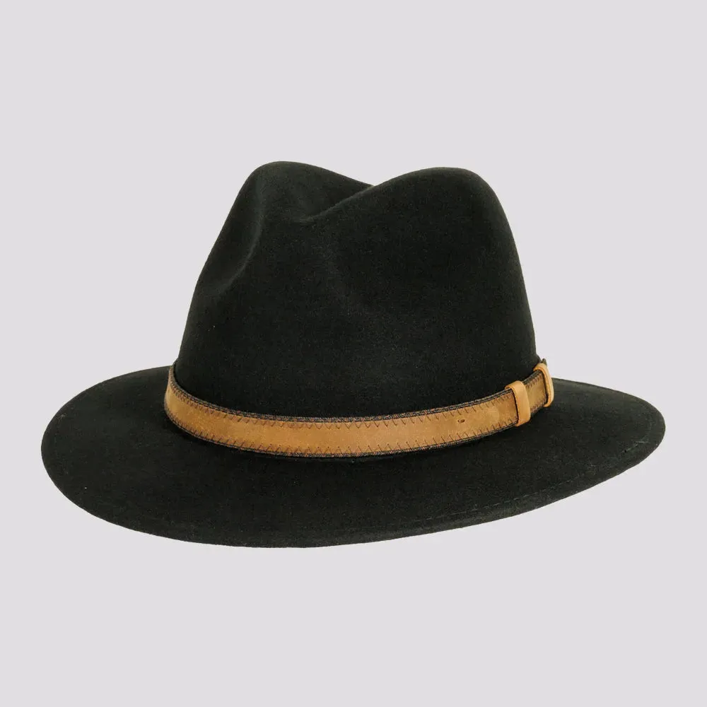 Moab | Mens Crushable Wool Felt Safari Hat with Leather Band