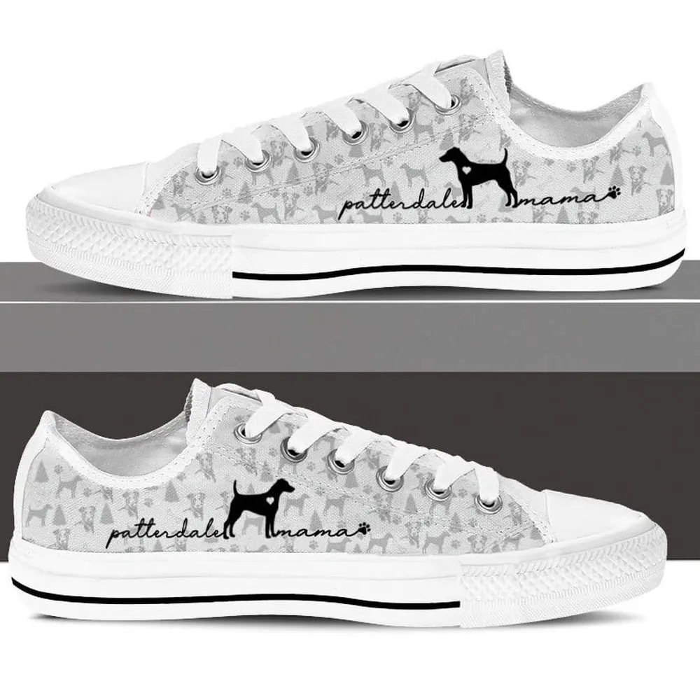 Patterdale Terrier Low Top Shoes - Dog Walking Shoes Men Women, Dog Printed Shoes, Canvas Shoes For Men, Women