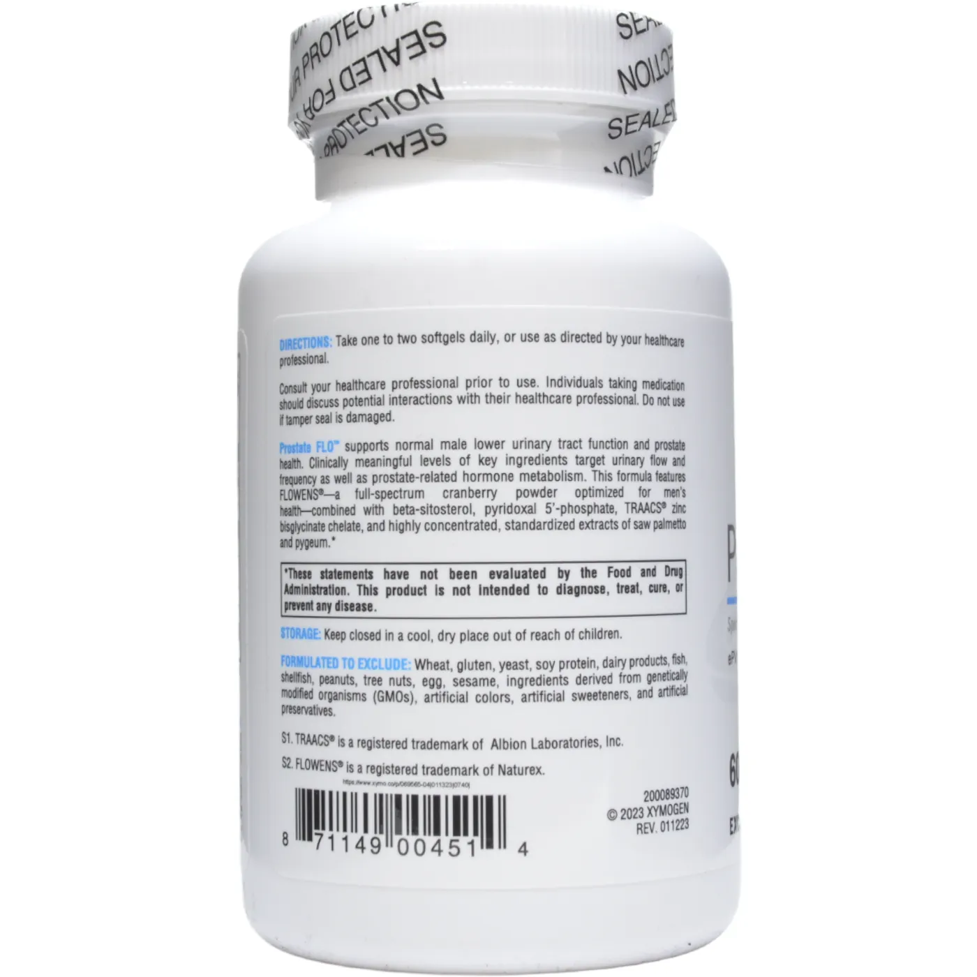 Prostate FLO 60 Softgels by Xymogen