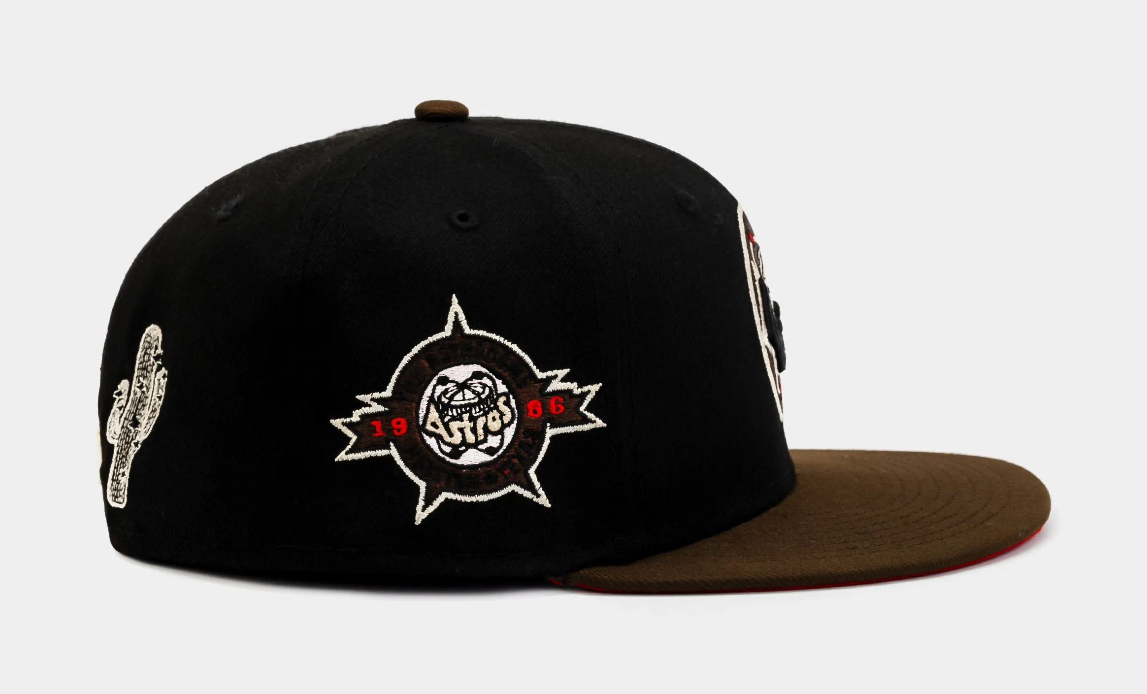 Shoe Palace Exclusive Houston Astros 59Fifty Mens Fitted Hat (Black/Brown)