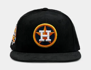 Shoe Palace Exclusive Houston Astros Black Corduroy 59Fifty Fitted Mens Hat (Black)