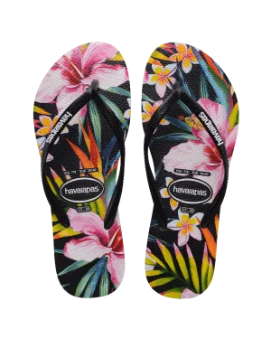 Slim Floral Palm Thongs Slim Floral Palm Thongs