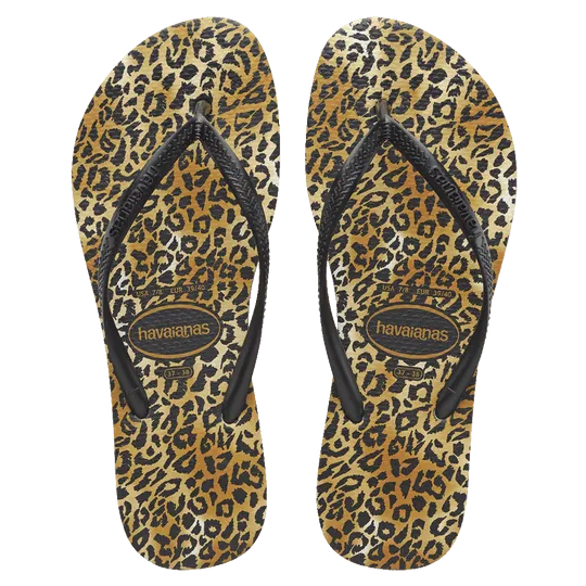 Slim Leopard Thongs