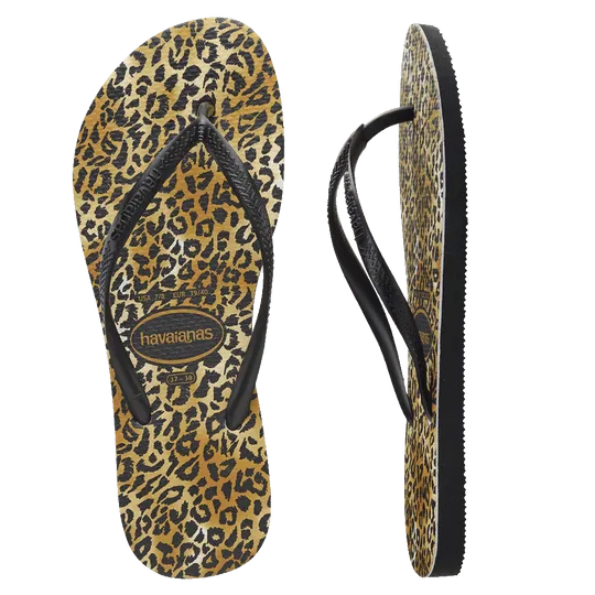 Slim Leopard Thongs