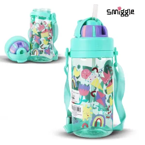 Smiggle Glide Teeny Tiny Plastic Drink Bottle With Strap 400Ml Mint, 3Y 