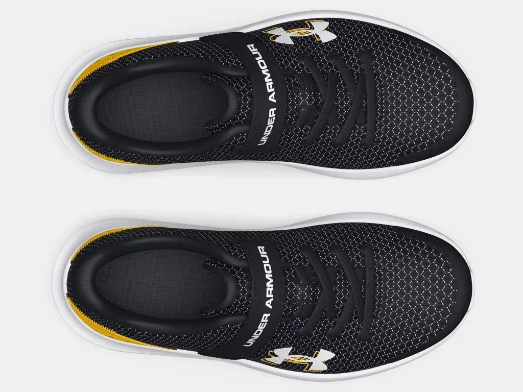 Under Armour Boys Black/Yellow Surge 4 AC Running Shoe