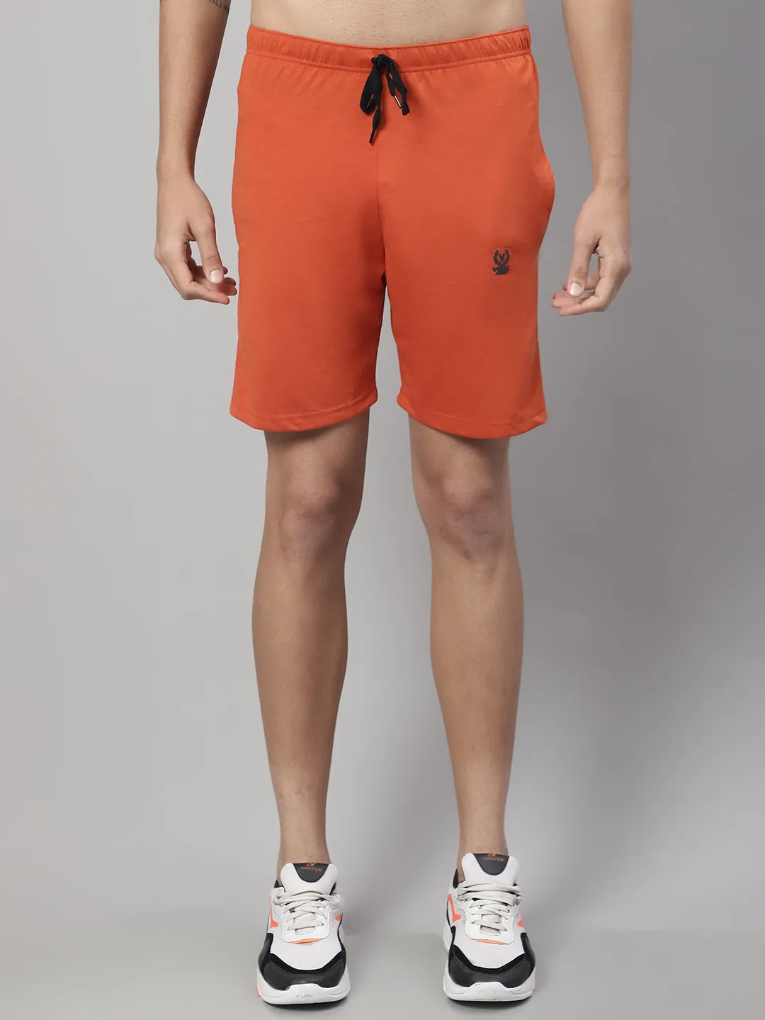 Vimal Jonney Rust Regular fit Cotton Shorts for Men