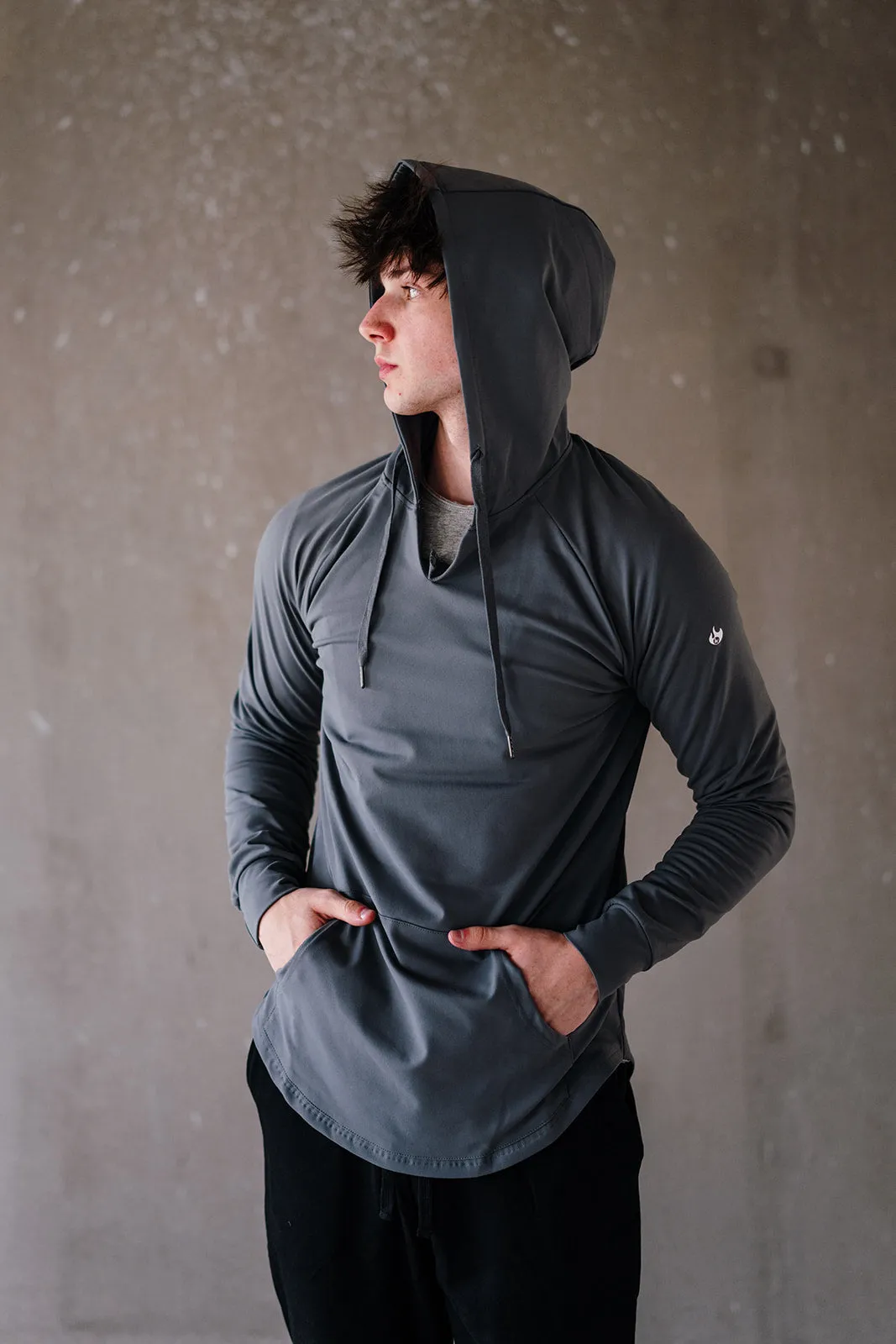Youth Boys Grey Essential Hoodie