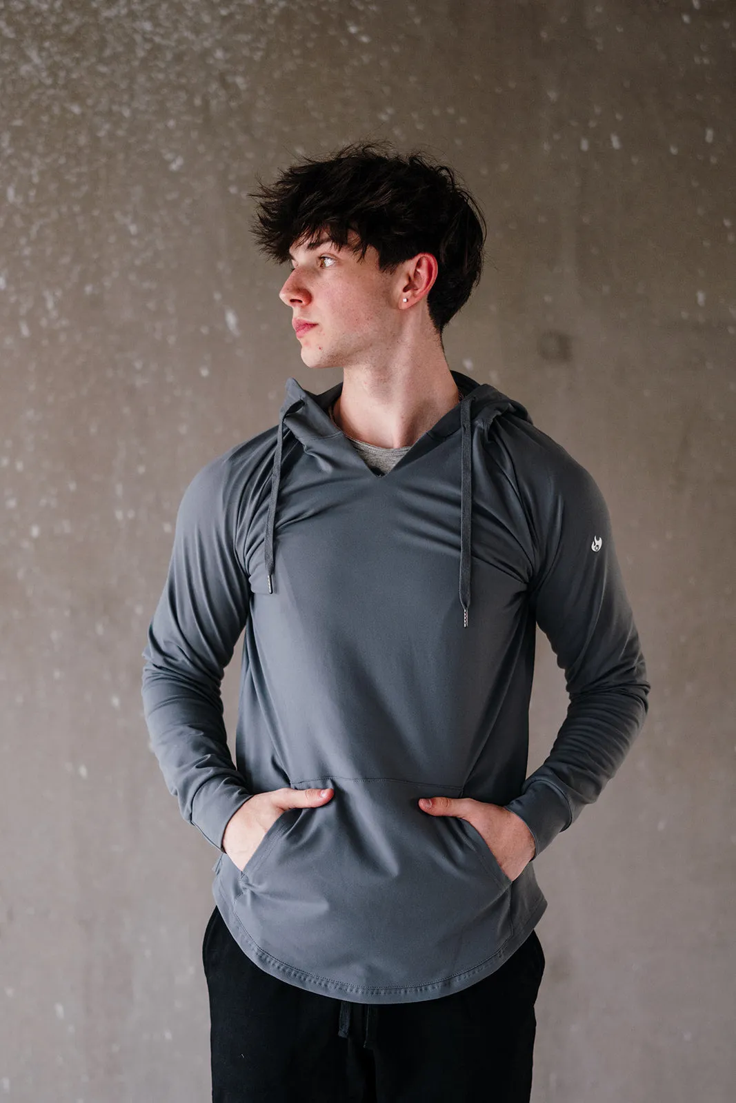 Youth Boys Grey Essential Hoodie