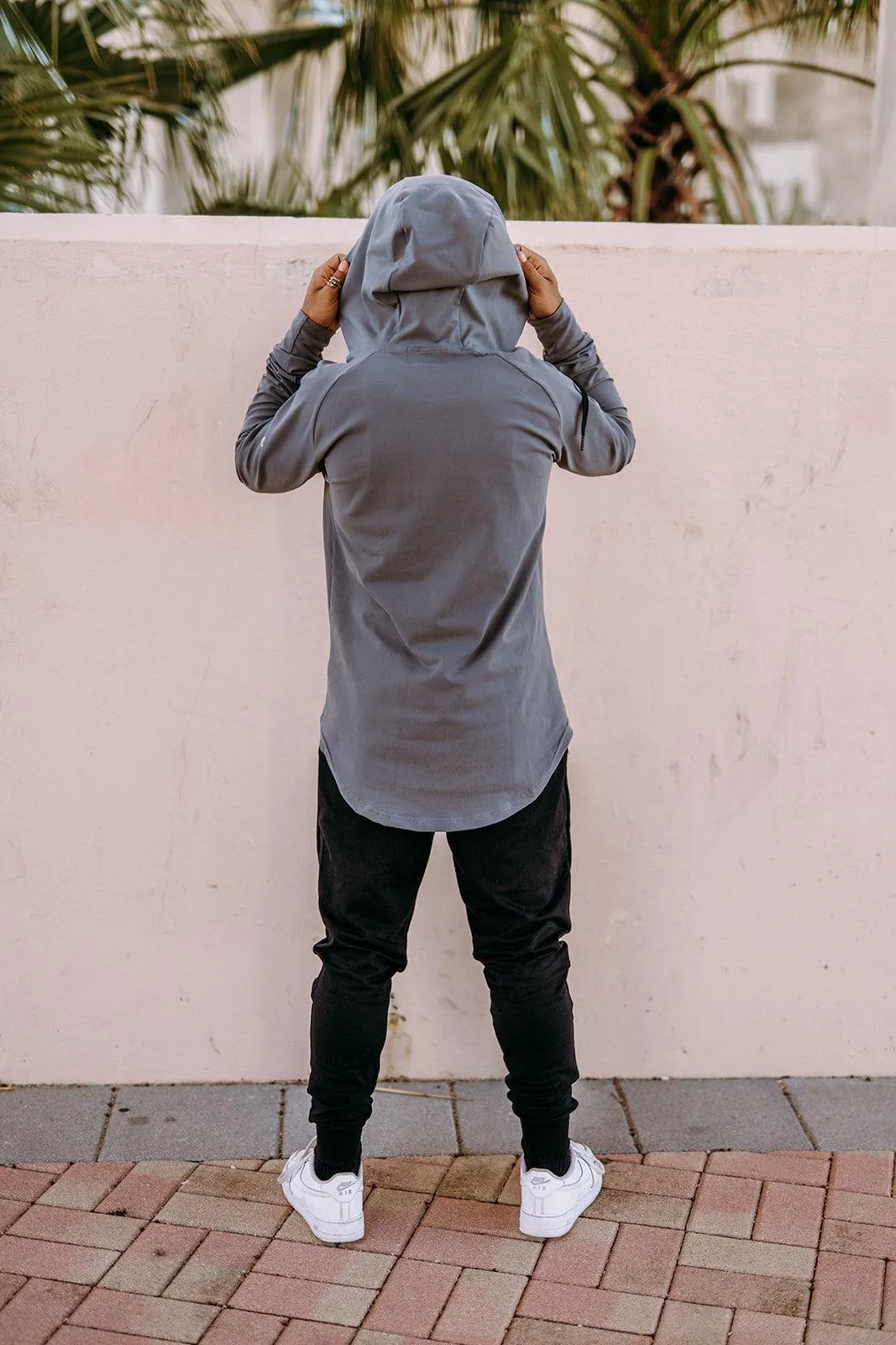 Youth Boys Grey Essential Hoodie