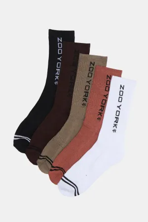 Zoo York Mens 5-Pack Athletic Crew Socks