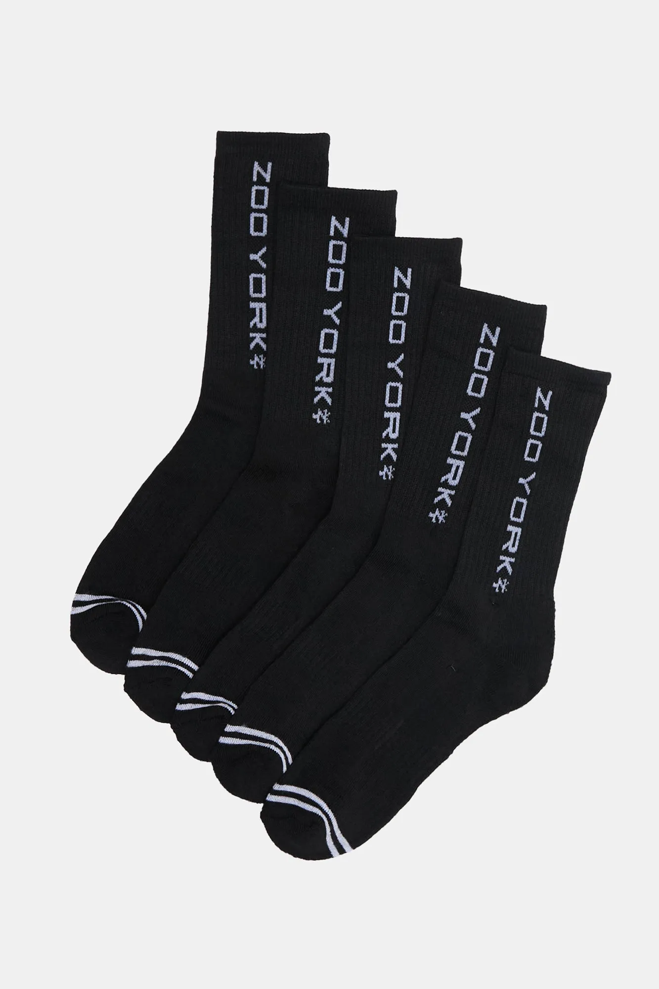 Zoo York Mens 5-Pack Athletic Crew Socks
